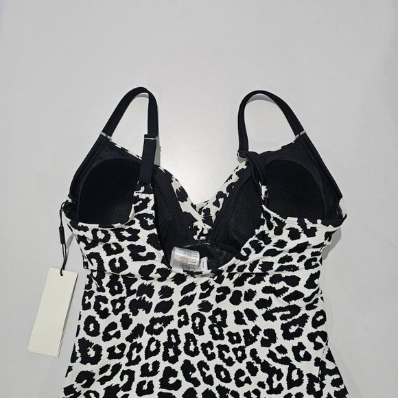 Calvin Klein Twist Tummy Control One-Piece Leopard Print - Picture 10 of 14